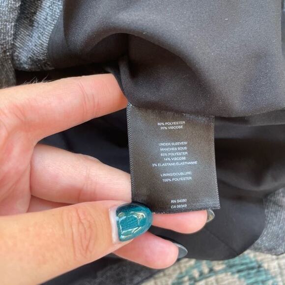 Robbi & Nikki Asymmetrical Zip Jacket Blazer Gray Black - Size S - Picture 5 of 9